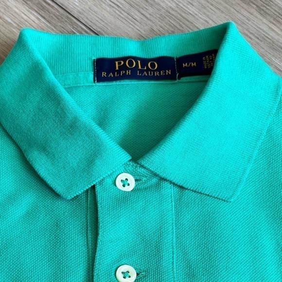 Polo by Ralph Lauren Green Polo Shirt with Traditional Collar - Picture 5 of 12
